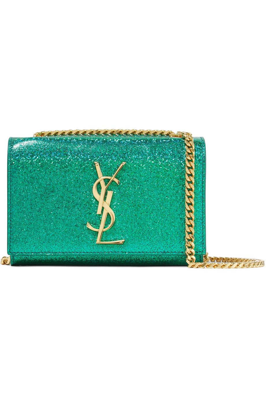 Monogramme Kate small glittered leather shoulder bag, Saint Laurent 