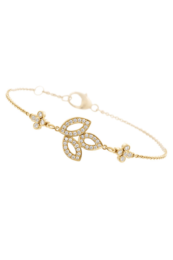 Harry Winston Lily Cluster Bracelet in Yellow Gold