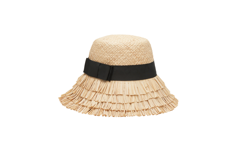 Layered Raffia Hat Straw