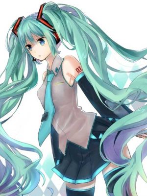 Anime / Hatsune Miku, Louis Vuitton and Marc Jacobs designed her  (holographic) dress