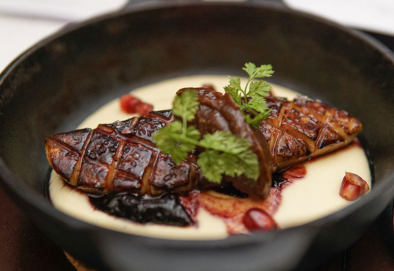 Entrée: Pan-roasted duck foie gras