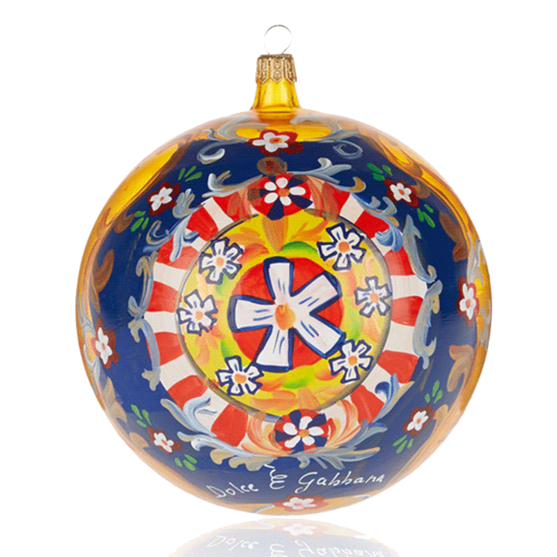 Dolce & Gabbana painted glass bauble