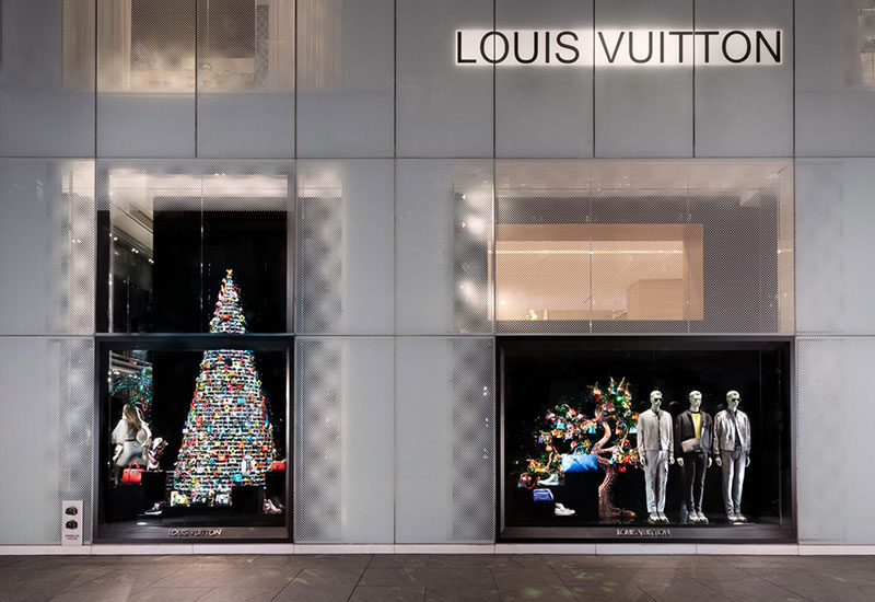 Louis Vuitton designs the holiday windows at Galeries Lafayette