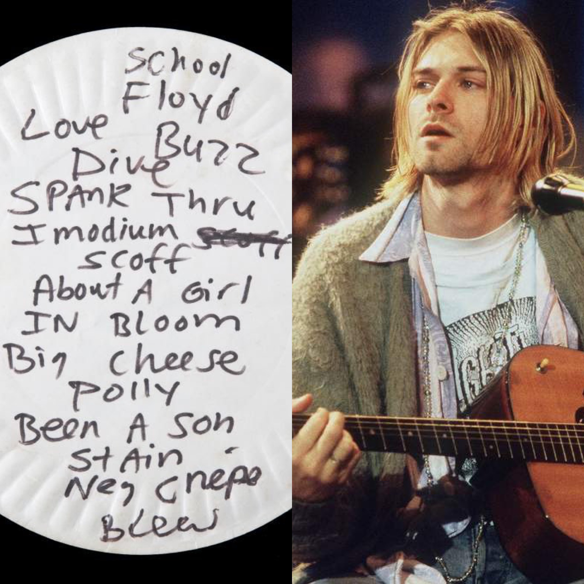 Kurt Cobain pizza plate