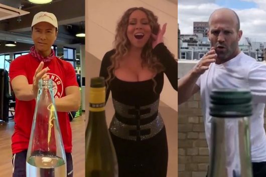 13 celebrity Bottle Cap Challenge videos worth watching right now