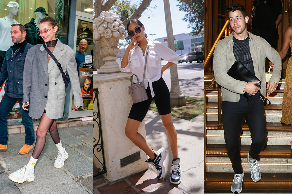 Bella Hadid's No-Pants Looks With Louis Vuitton Archlight Sneakers
