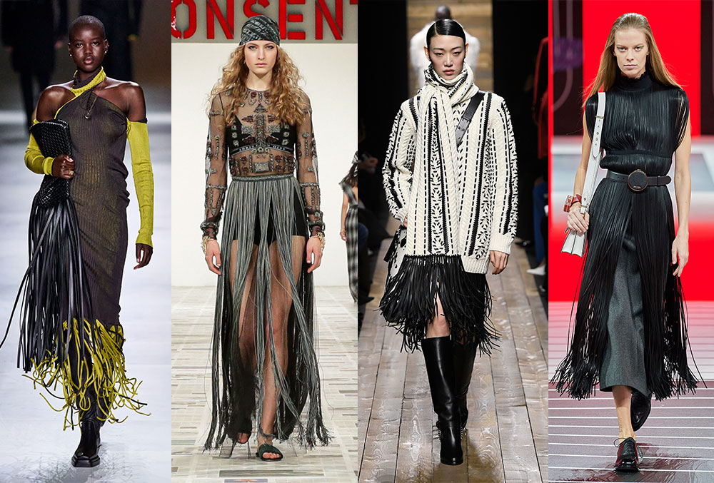 Paris Fashion Week Fall 2020 Trends: Fringe, Statement Collars