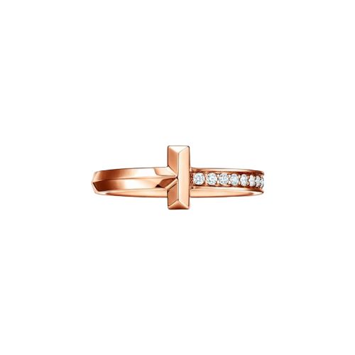 Tiffany T1 narrow diamond ring in 18K rose gold