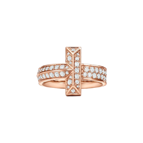 Tiffany T1 wide diamond ring in 18K rose gold