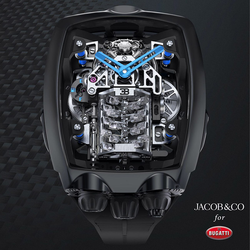 A look at the Jacob Co. X Bugatti Chiron Tourbillon priced at