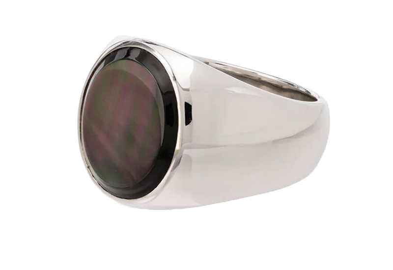 Tom Wood sterling silver mother-of-pearl ring