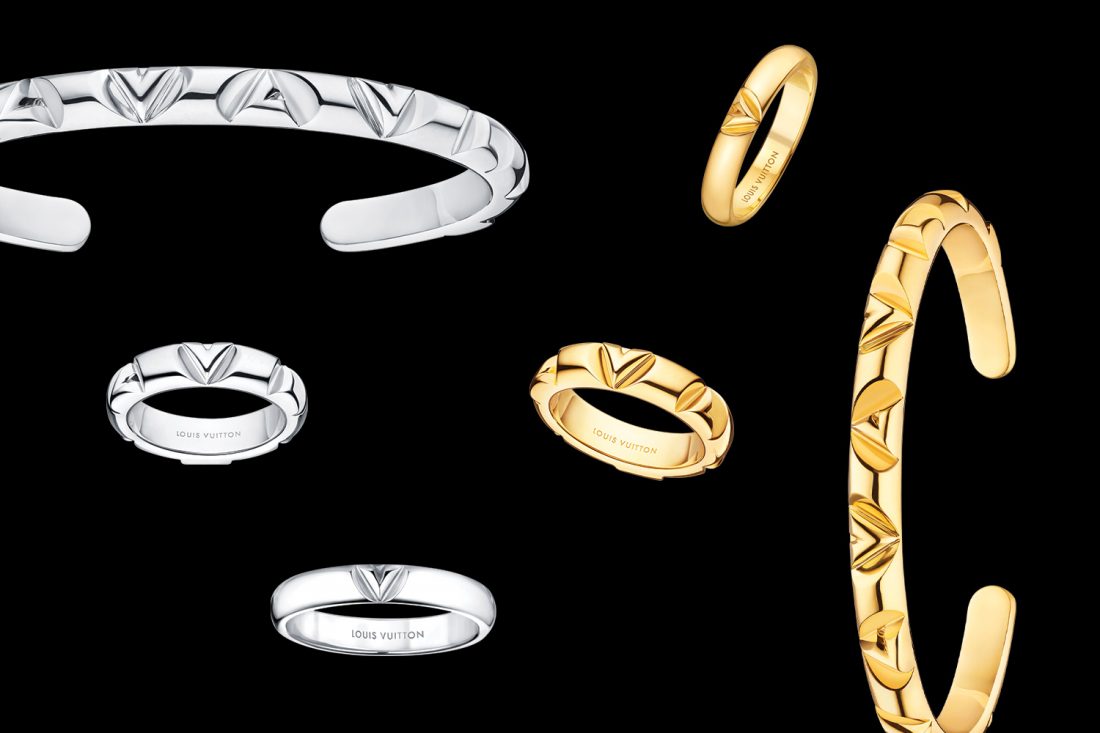 Louis Vuitton 2010 Gold and Silver Love Letters Ring Set · INTO