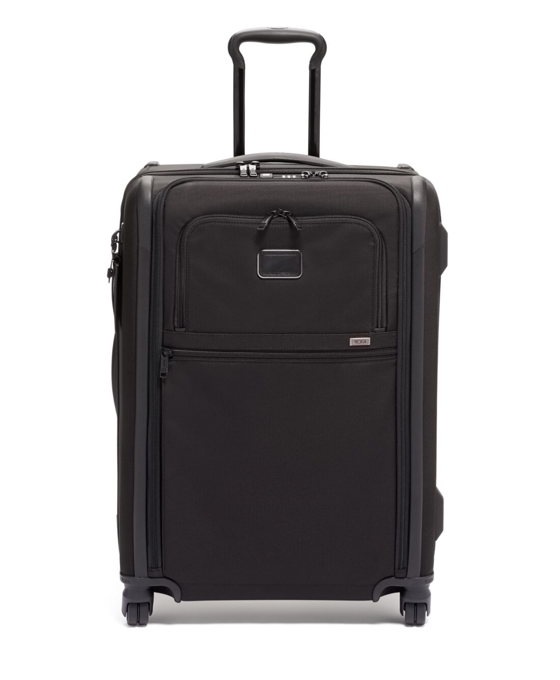 Alpha Hybrid Short Trip Expandable 4 Wheeled Packing Case in Black.