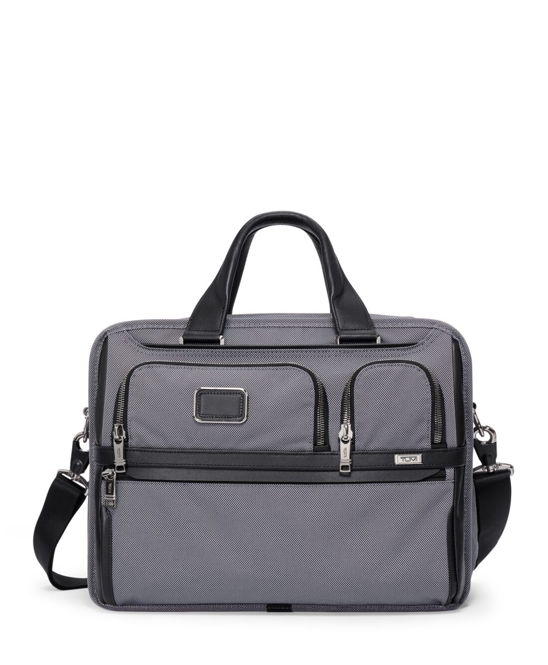 Alpha X Expandable Organizer Laptop Brief in Meteor Grey.