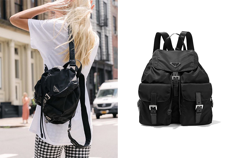 Prada cloth outlet backpack