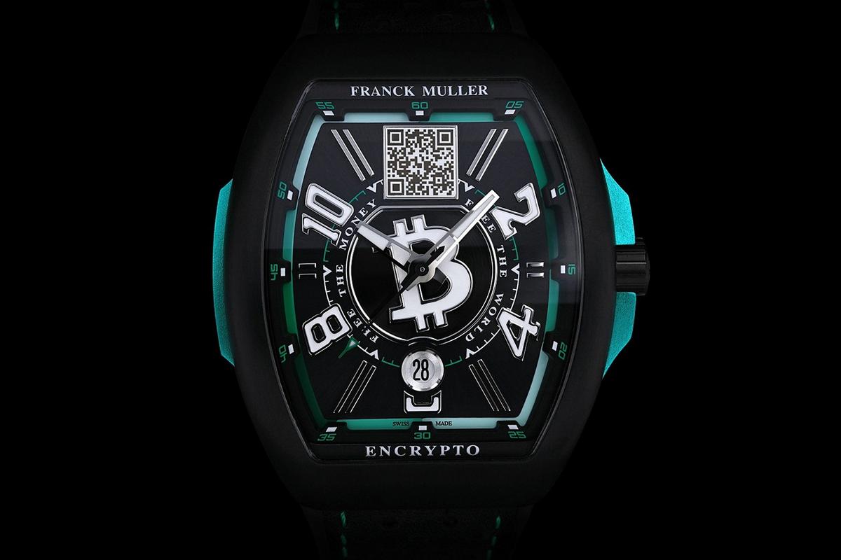 The new Franck Muller Encrypto watch doubles as a Bitcoin wallet