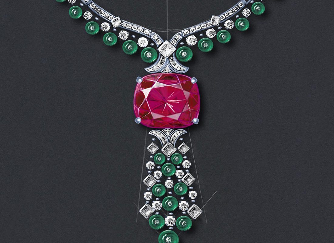 Bulgari - An opulent masterpiece. This Serpenti High Jewelry necklace  demonstrates the Maison's mastery of gemstones. Bulgari turns wonders of  nature into this eternal work of art, expertly setting 37 pear cut