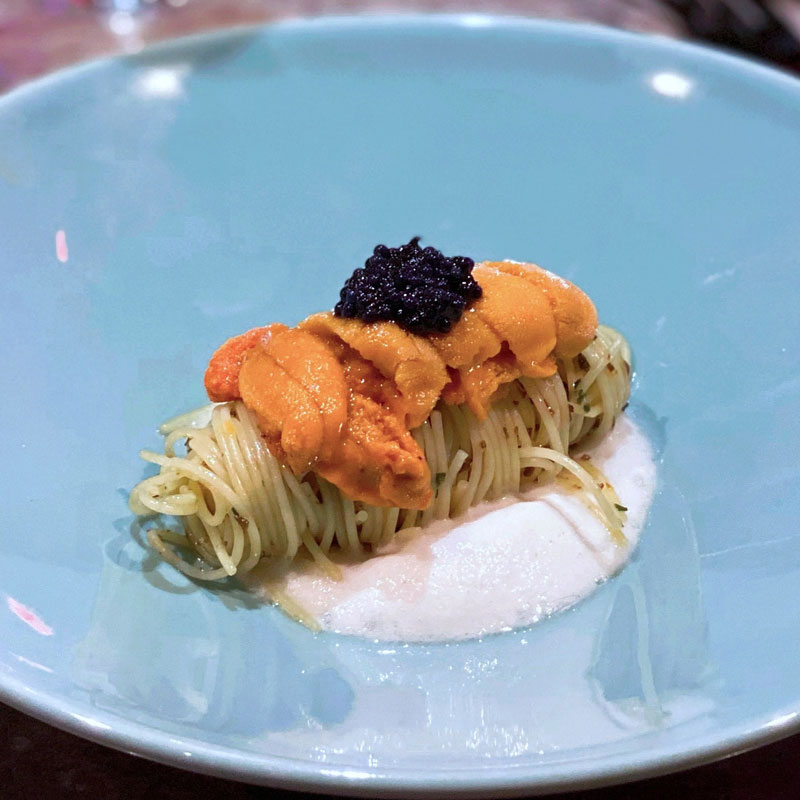 Uni Capellini with Dashi Espuma