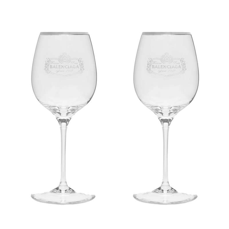 Balenciaga Wine Glasses in White