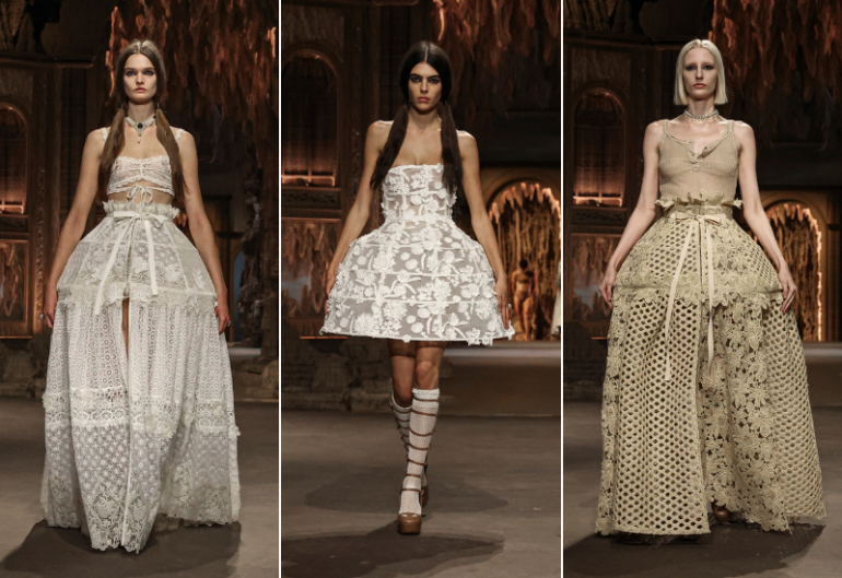 Dior Showcases Baroque Style Silhouettes At Paris Fashion Week