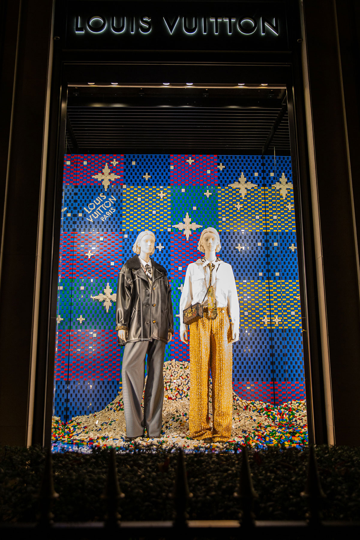 Louis Vuitton and LEGO team up for holiday window and store displays