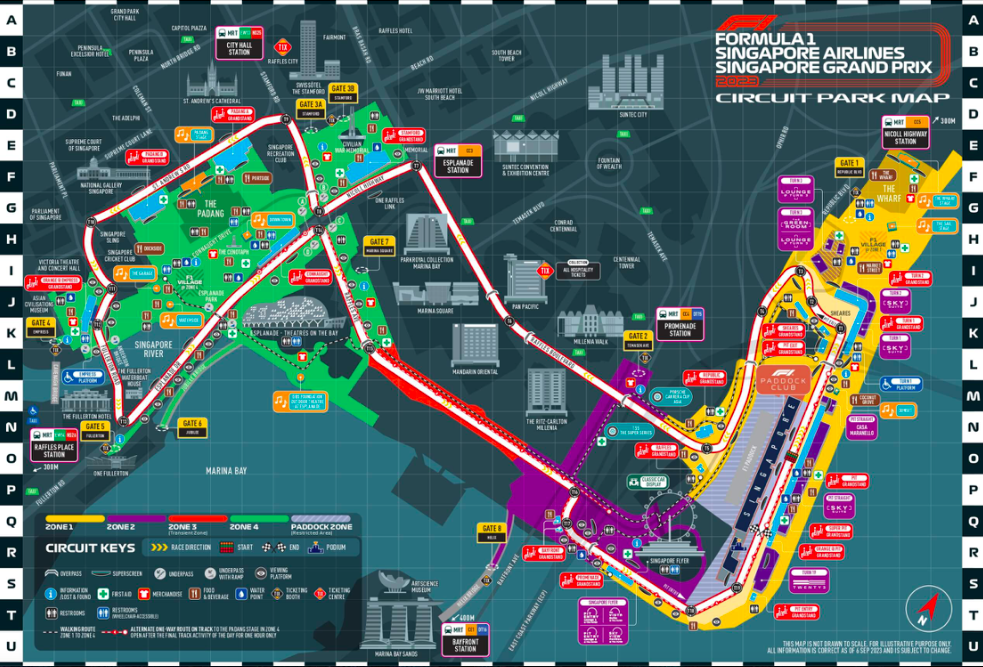 Singapore Grand Prix 2023 Events, fireworks, roadmaps & more