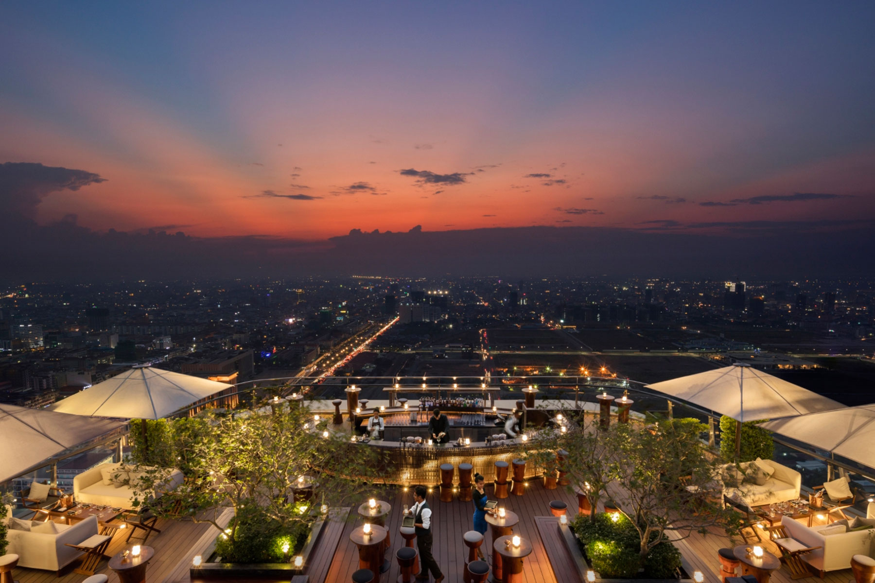 Sora sky bar Rosewood Phnom Penh