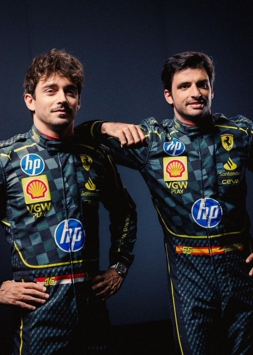 Charles Leclerc and Carlos Sainz