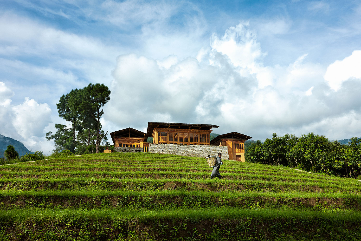 An exterior view of COMO Uma Punakha. 