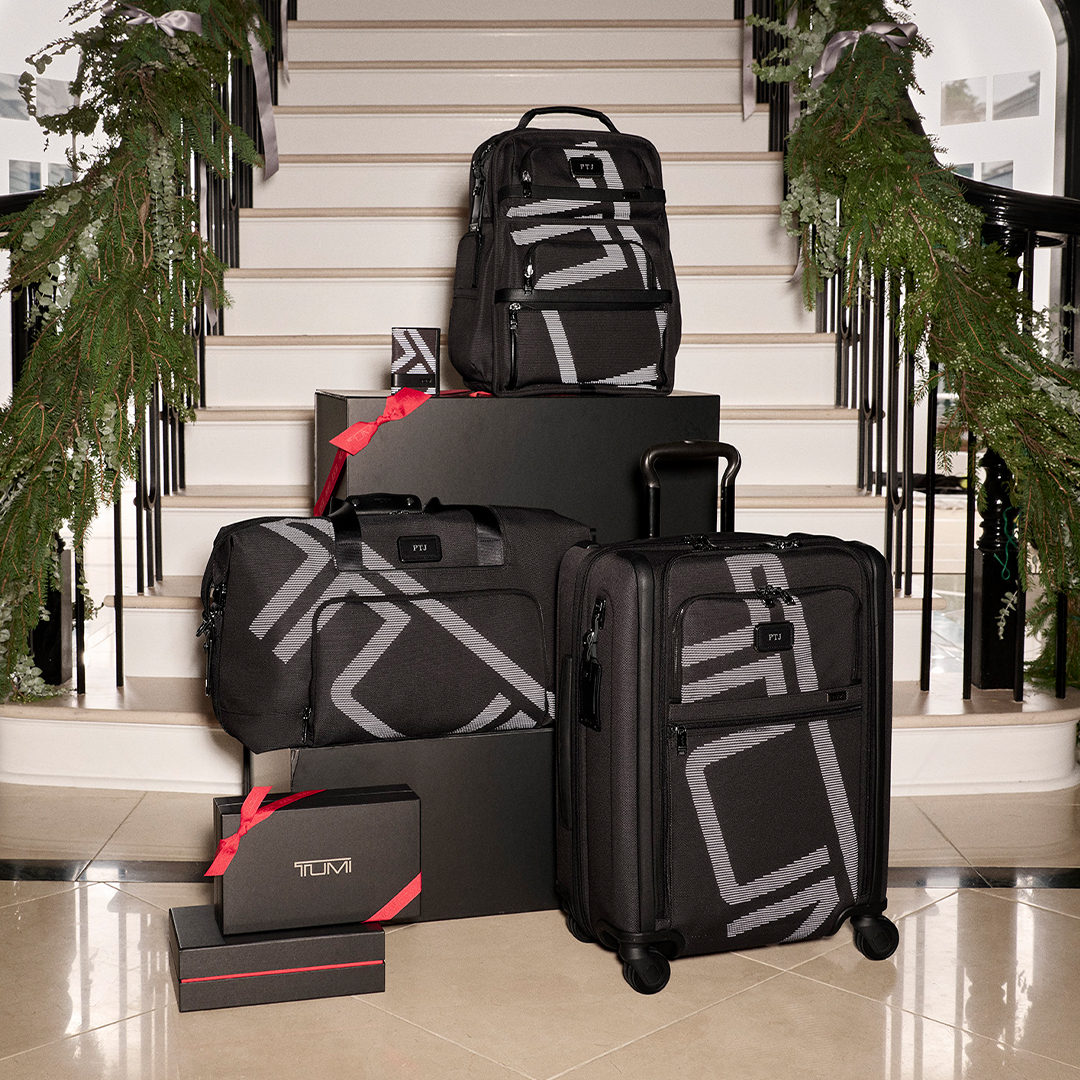 TUMI Alpha Collection in Reflective TUMI Jacquard