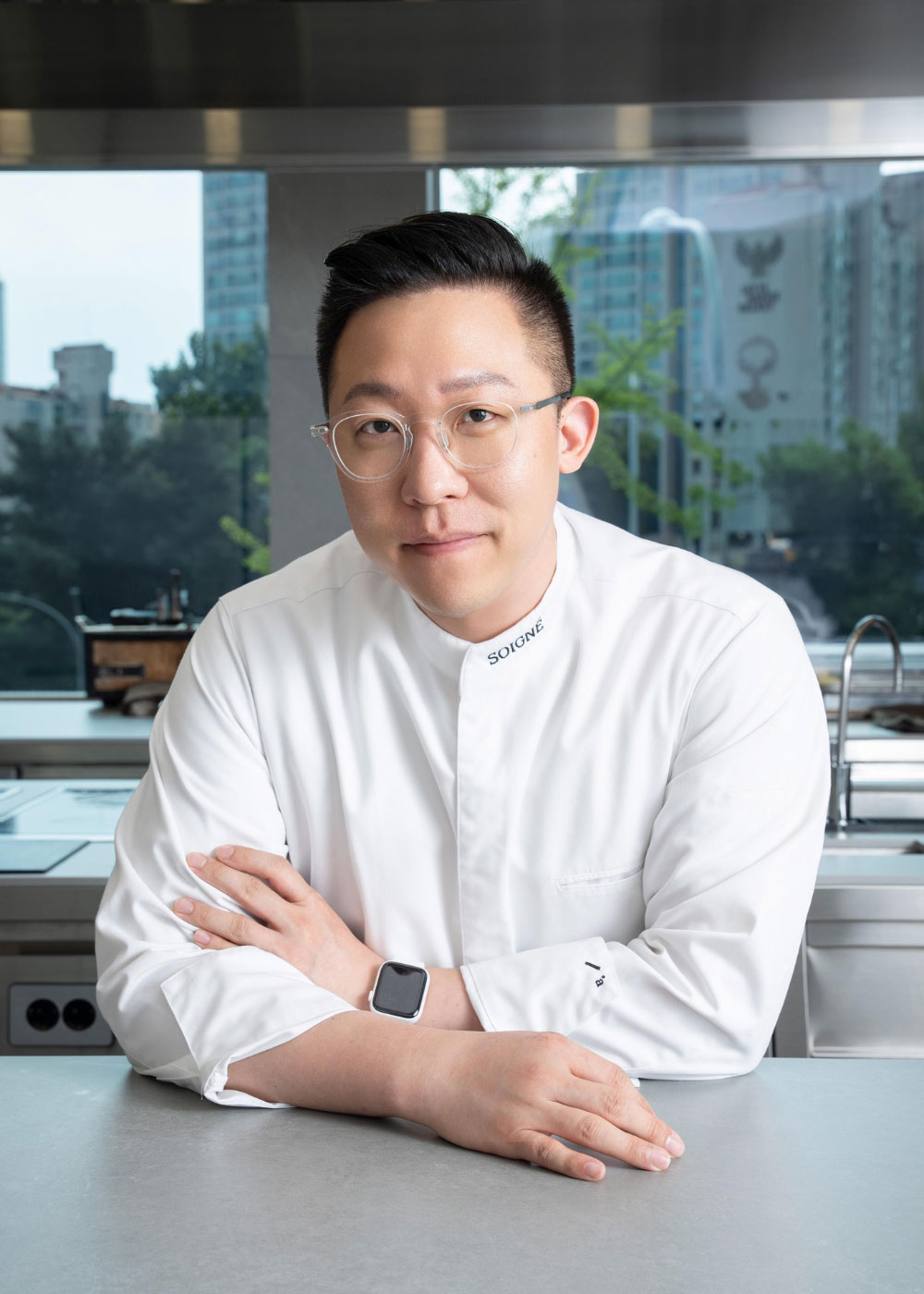 Chef Jun Lee of Two-Michelin-Star Soigné. 