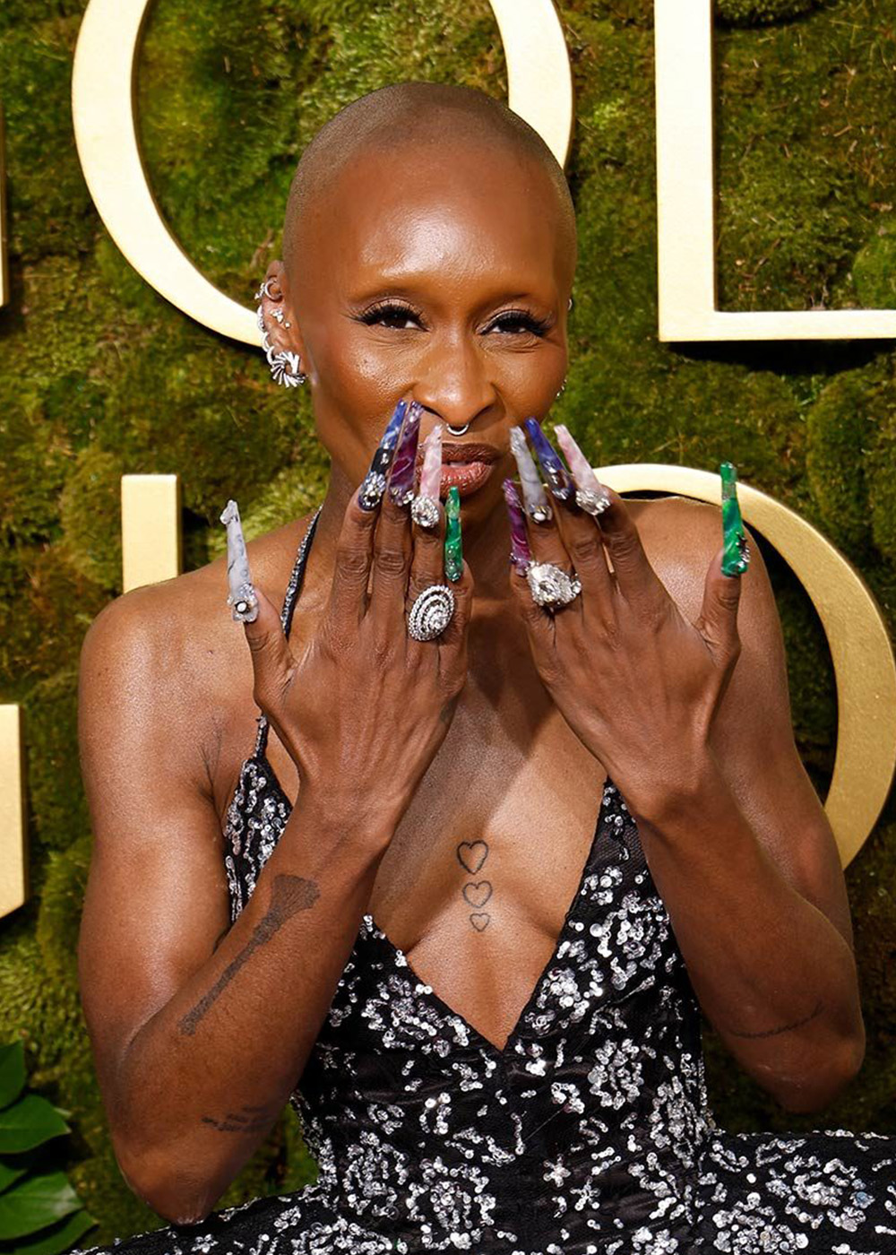 cynthia erivo golden globes jewellery