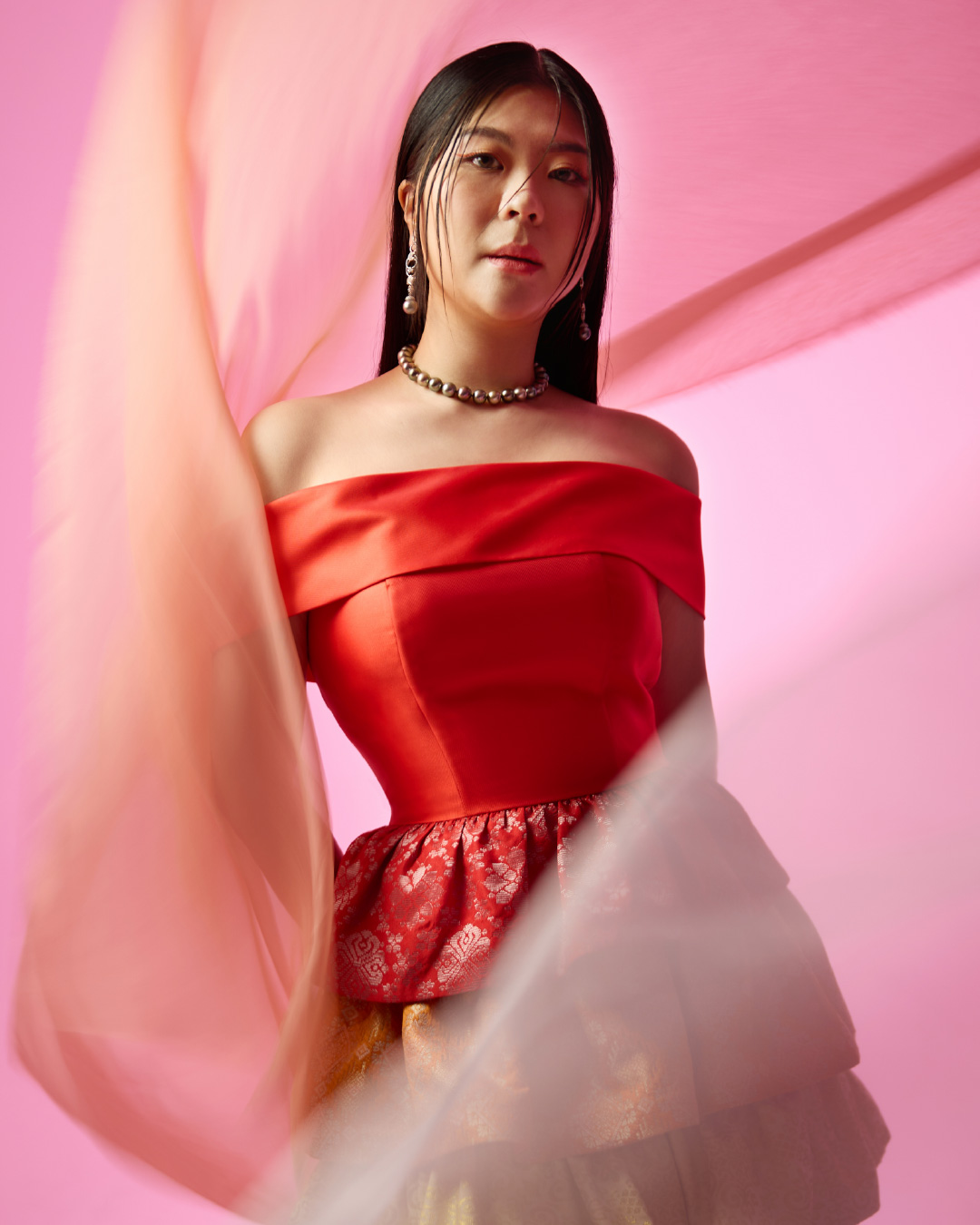 Peony Sin, creative director of Rafflesia bridges traditional and modern in her fashion and jewellery design.
