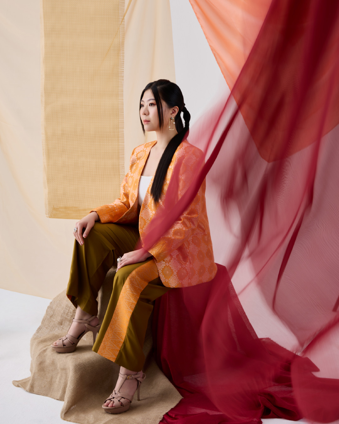 Peony Sin, creative director of Rafflesia bridges traditional and modern in her fashion and jewellery design.