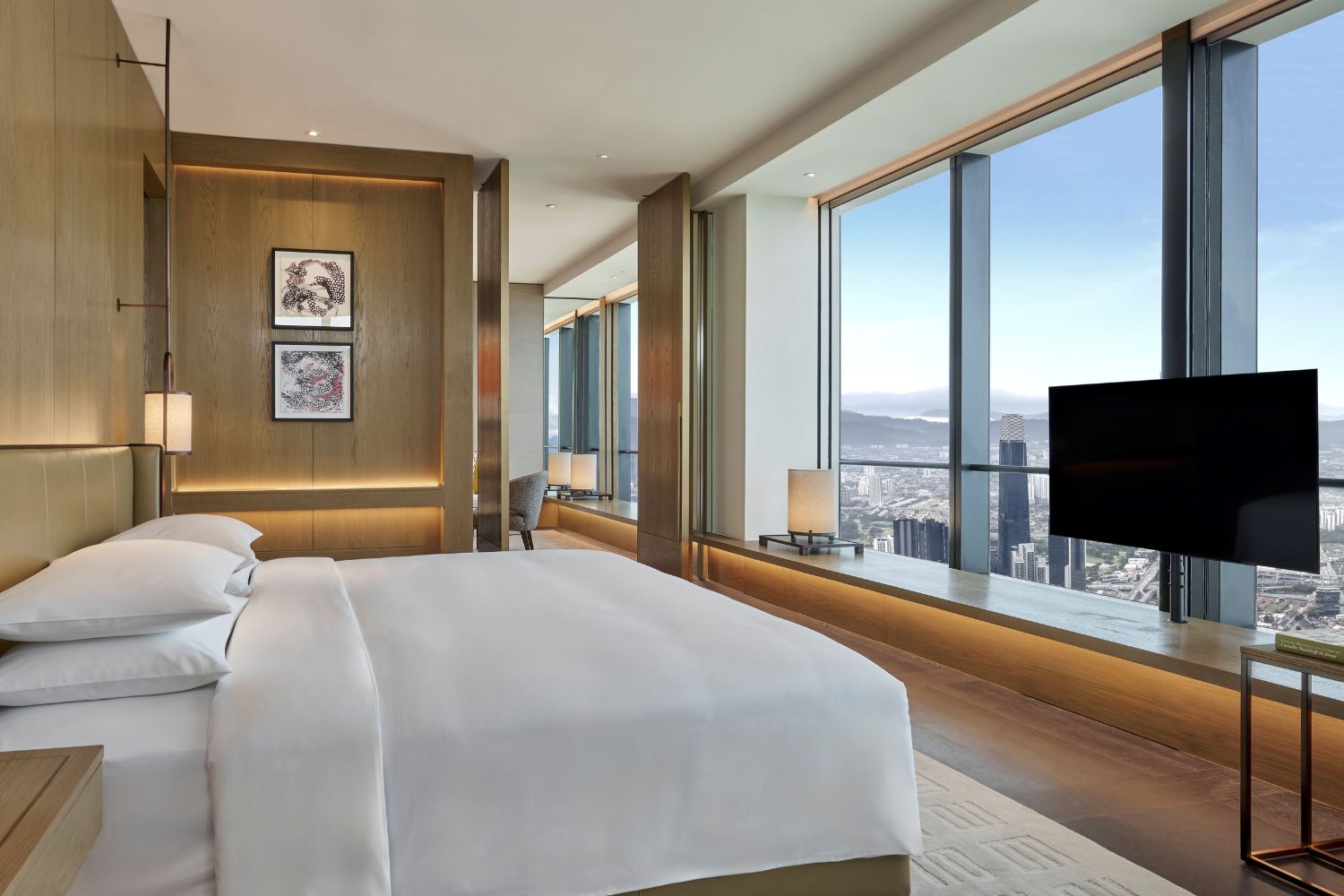 The Park Suite bedroom at Park Hyatt Kuala Lumpur.