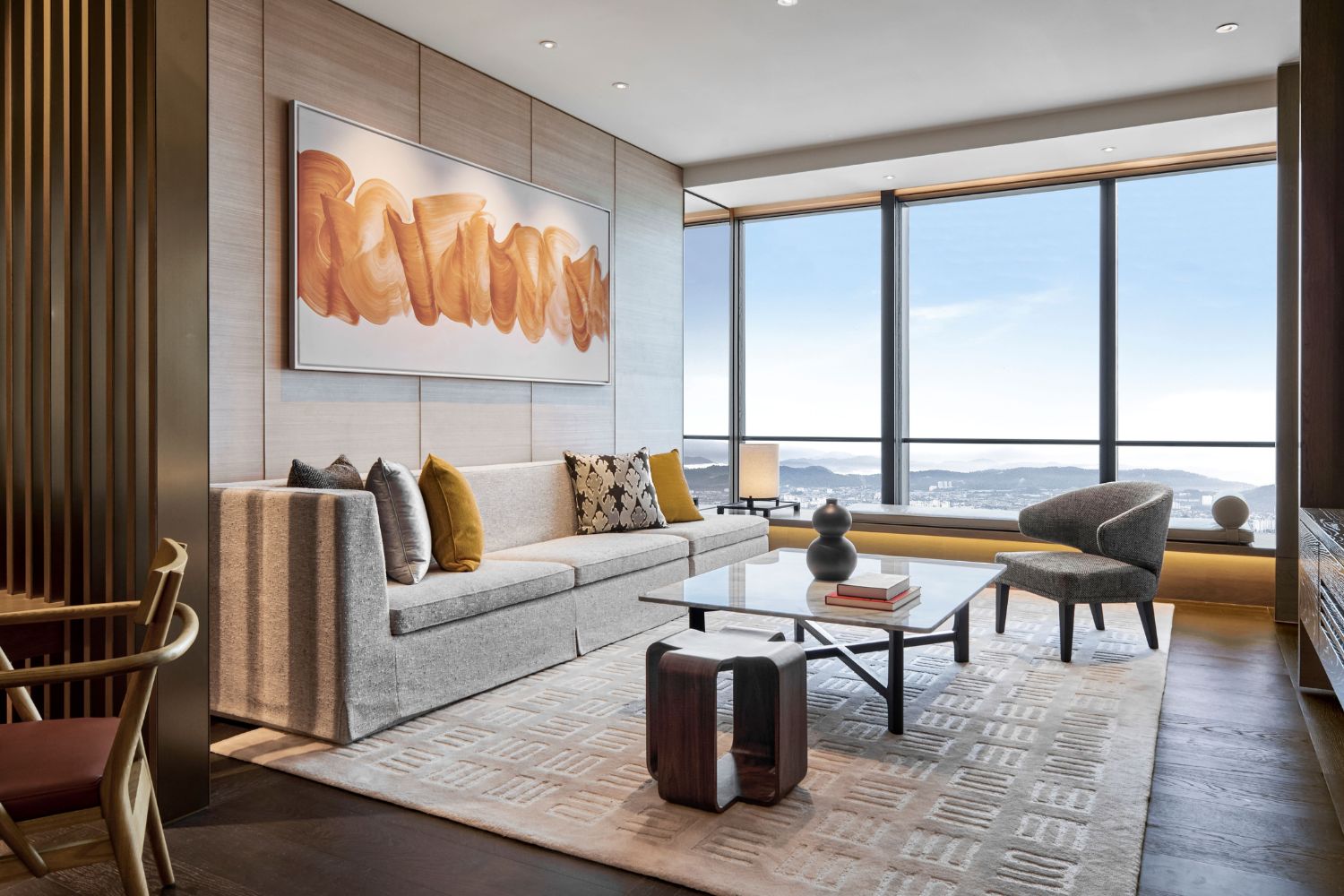 The Park Suite living room at Park Hyatt Kuala Lumpur.