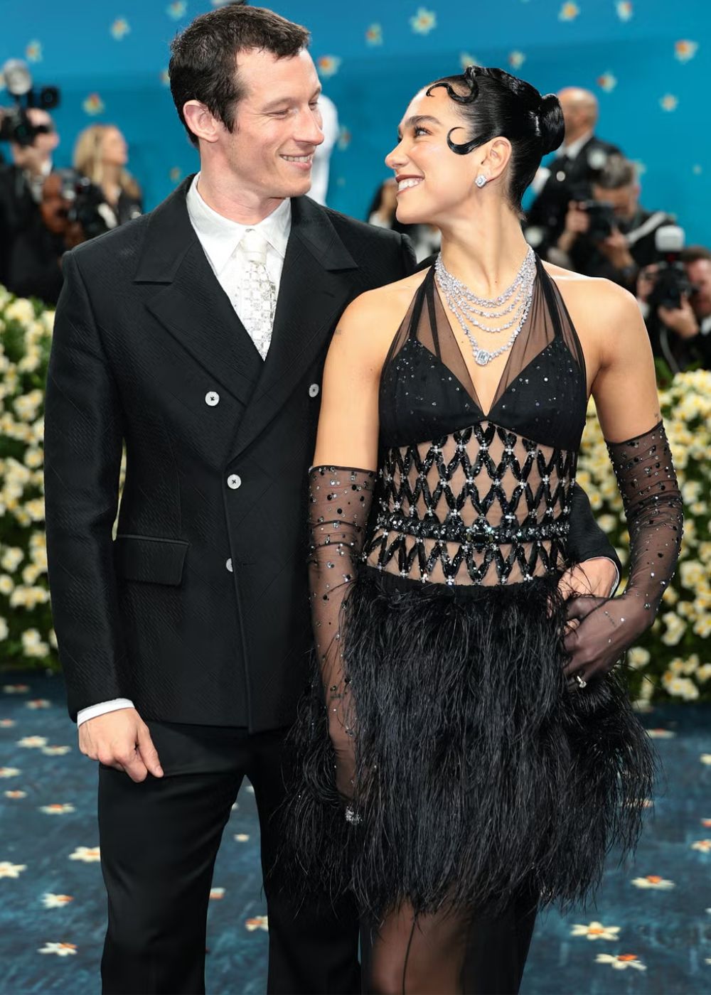 Callum Turner and Dua Lipa attended the 2025 Met Gala together. (Photo: Getty Images)