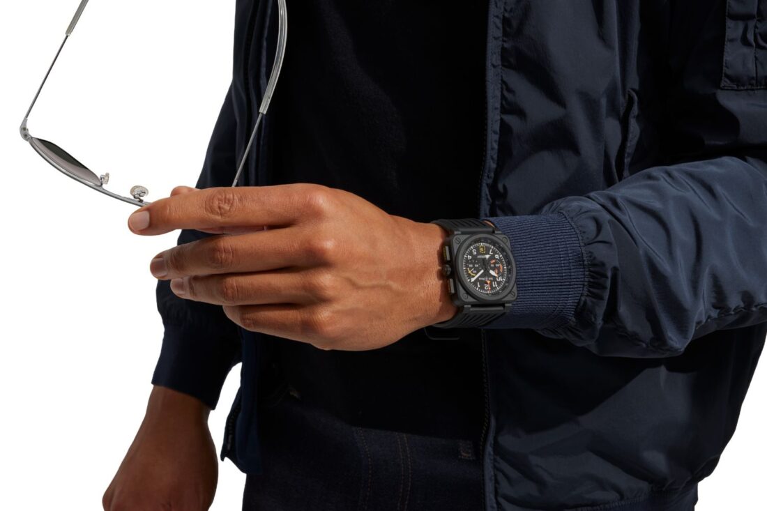 Bell & Ross strengthened its aviation legacy with the Bell & Ross Rafale Solo Display partnership, debuting at the 2025 Paris Air Show.