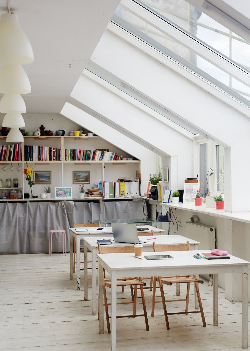 Residents are provided with a fully equipped workspace.
