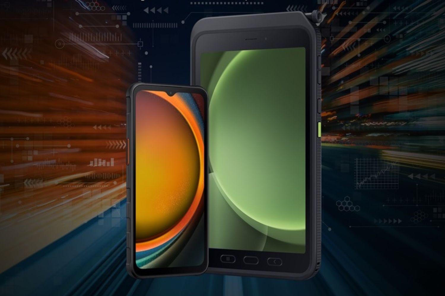 Samsung Galaxy XCover7 Pro and Galaxy Tab Active5 Pro.