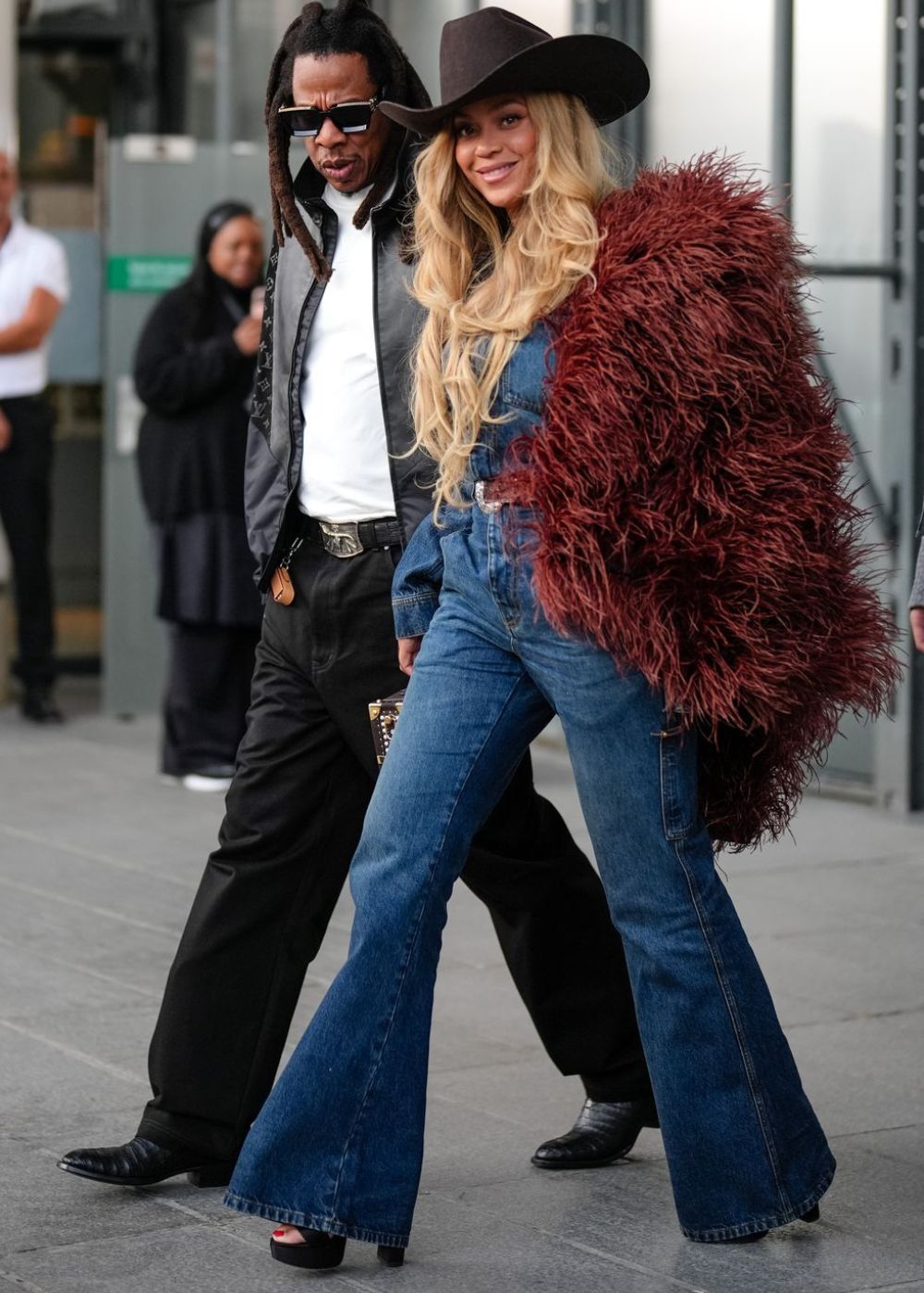 The couple at the Louis Vuitton Menswear Spring/Summer 2026 show.