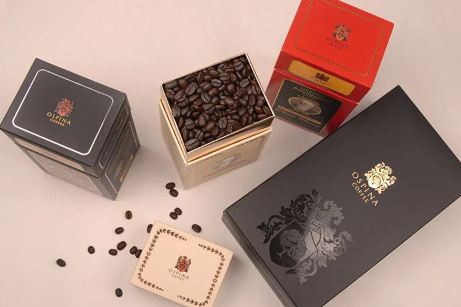 Ospina Dynasty coffee in its complete packaging