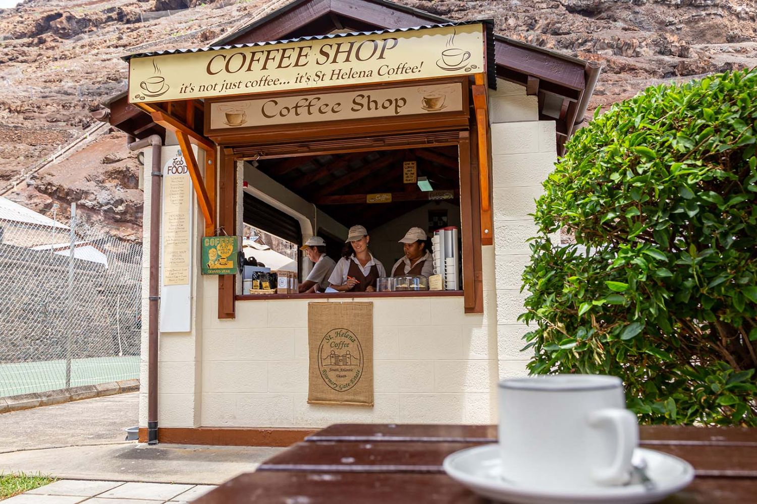Saint Helena coffee shop