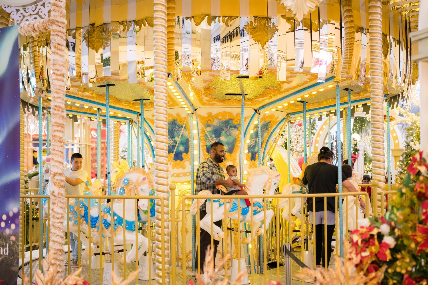 Festive carousel at The Exchange TRX