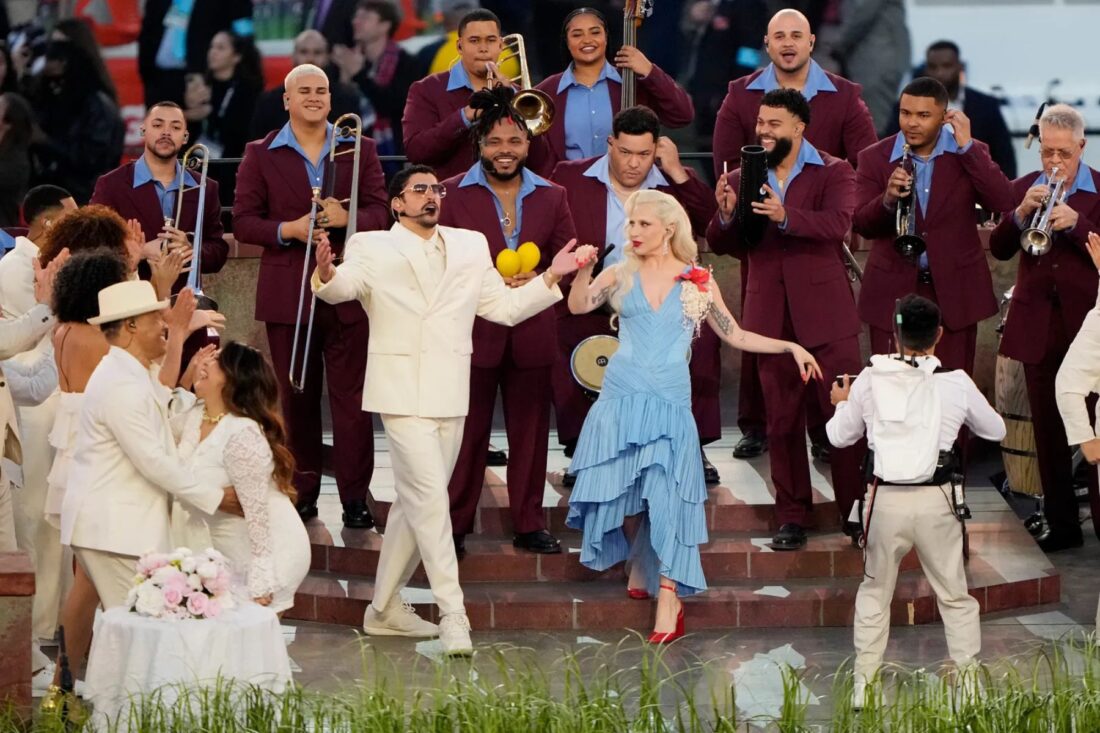 There’s more to Bad Bunny’s outfit choices than meets the eye as he delivered his historical performance at the 2026 Super Bowl halftime show.