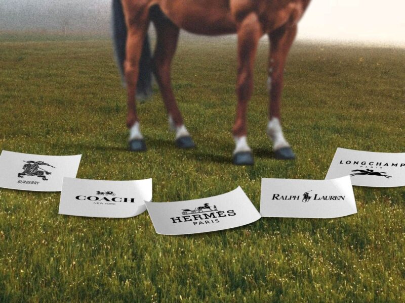 Luxury fashion brands horse logos