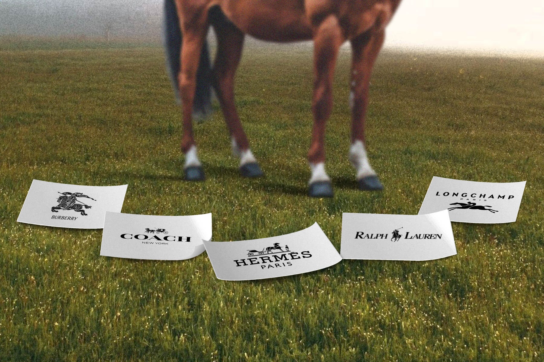 Luxury fashion brands horse logos