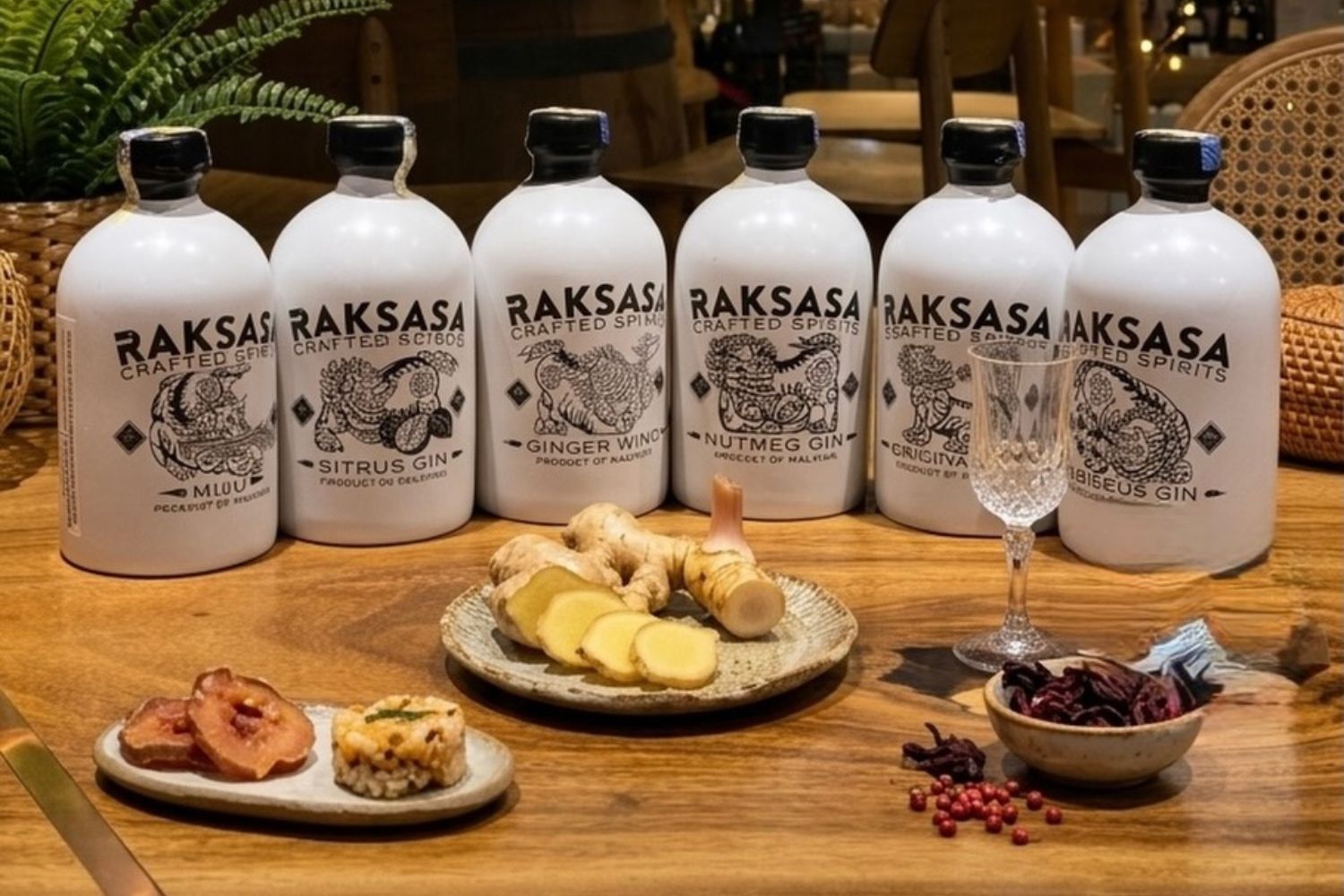 The foundation of the pairing – RAKSASA’s crafted spirits.